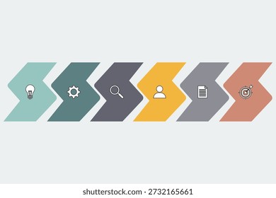 Síntese executiva Infográfico mostrando o processo passo a passo para os slides de negócios