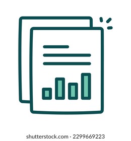 Executive Summary Report vector line icon.