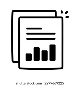 Executive Summary Report vector line icon.