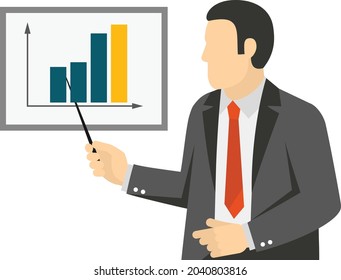 executive training in meeting vector icon