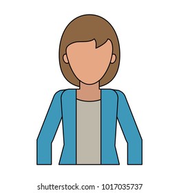 Executive woman avatar cartoon