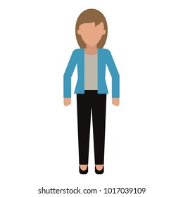 Executive woman avatar cartoon