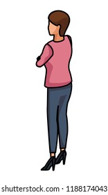 Executive woman back avatar