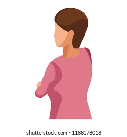 Executive woman back avatar