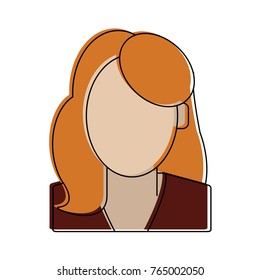 Executive woman faceless avatar