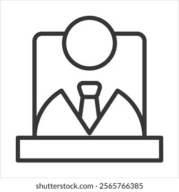 Executives Icon Vector Illustration Outline Style