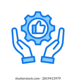 Exemplary Practices icon blue Vector Illustration