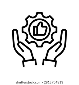 Exemplary Practices icon line Vector Illustration