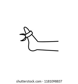 exercise ankle icon. Element of medicine physiotherapy of legs icon for mobile concept and web apps. Thin line exercise ankle icon can be used for web and mobile
