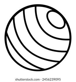 Exercise Ball Vector Line Icon Design