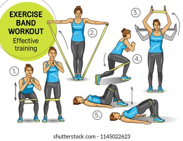 Exercise Band Workout
 training; Effective; Step by step