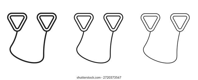 Icono de bandas de ejercicio. Ilustración vectorial de estilo minimalista dibujado a mano