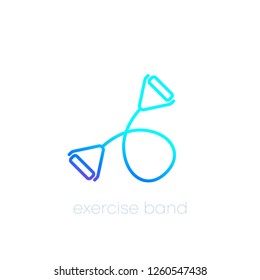 Exercise Bands Icon, Line