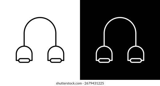 Exercise bands icon line for web, mobile and infographics.