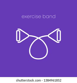 exercise bands icon, linear vector