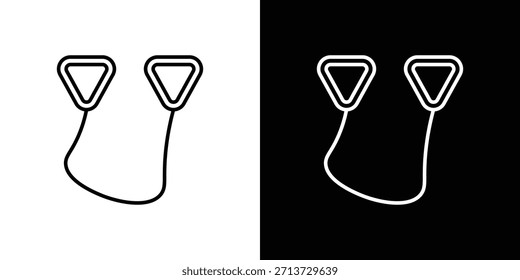 Icono de bandas de ejercicio, signo de Vector de contorno, Descarga de diseño de logotipo