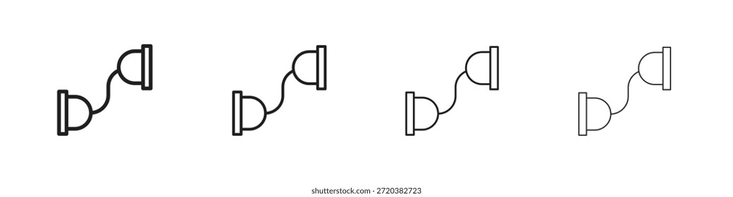 Übungsbänder Symbolsatz, Illustration, Schwarz