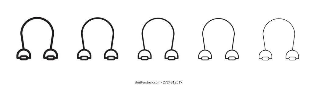 Icono de bandas de ejercicio. Estilo de contorno simple. Elementos gráficos.
