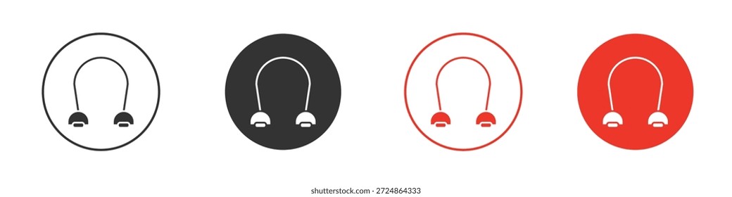 Symbol für Übungsbänder. Einfaches, flaches Design für Web oder mobile App. Minimaler Vektorgrafik-Logotyp.