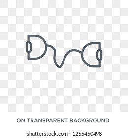 Exercise bands icon. Trendy flat vector Exercise bands icon on transparent background from Gym and fitness collection. High quality filled Exercise bands symbol use for web and mobile