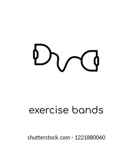 Exercise bands icon. Trendy modern flat linear vector Exercise bands icon on white background from thin line Gym and fitness collection, editable outline stroke vector illustration