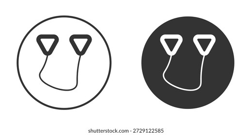 Exercise bands icon vector silhouette in black. simple flat icon vector.