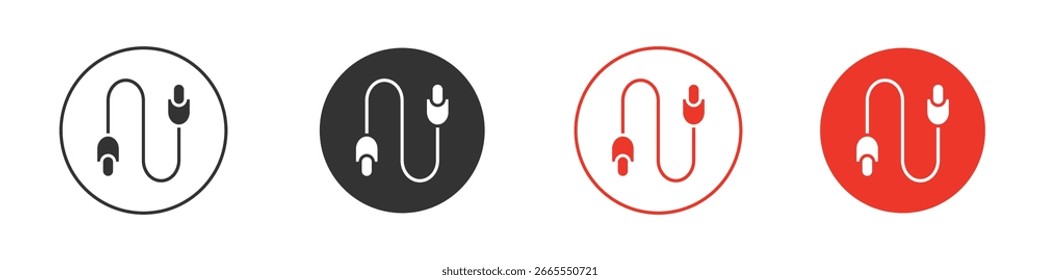 Übungsbänder-Symbole. Flacher Designstil. Grafikdesign, Vektorsymbole. 