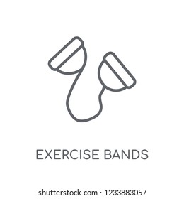Exercise bands linear icon. Modern outline Exercise bands logo concept on white background from Gym and Fitness collection. Suitable for use on web apps, mobile apps and print media.