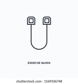 Exercise bands outline icon. Simple linear element illustration. Isolated line Exercise bands icon on white background. Thin stroke sign can be used for web, mobile and UI.