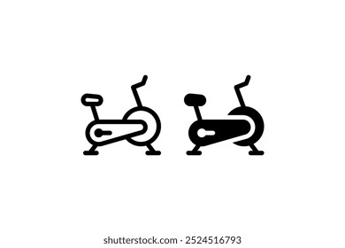 Exercise bicycle icon. Vector icon design.