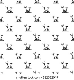 Exercise bicycle pattern. Simple illustration of exercise bicycle vector pattern for web