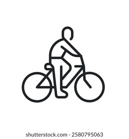 Exercise, bicycle thin line icons. Perfect pixel on transparent background