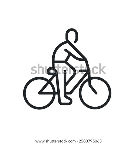 Exercise, bicycle thin line icons. Perfect pixel on transparent background
