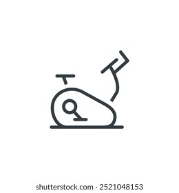 Icono de la aptitud del hometrainer del apartamento de la bici del ejercicio, Ilustración vectorial