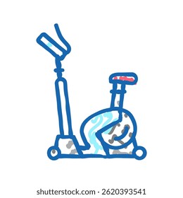 bicicleta de exercício ícone doodle esboço vetor. sinal de bicicleta de exercício. ilustração de símbolo isolado