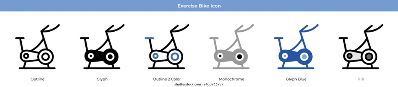 Ejercicio Icono vector de aptitud para ciclismo