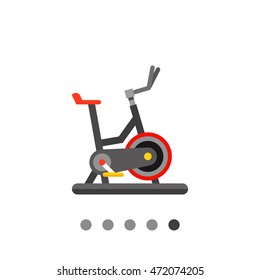 Exercise bike flat icon