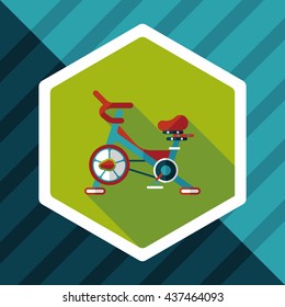 Exercise bike flat icon with long shadow,eps10