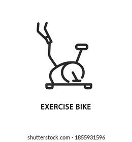 Exercise Bike Flat Line Icon. Vector Illustration Indoor Cycling.