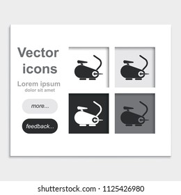 Exercise bike flat placed on web page template vector icon.