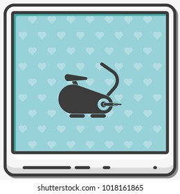 Exercise bike flat vector icon.