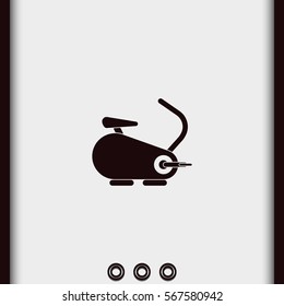 Exercise bike icon.