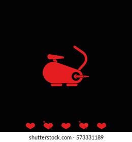 Exercise bike icon.