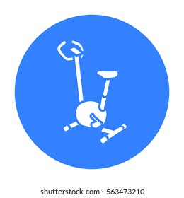 Exercise bike icon black. Single sport icon from the big fitness, healthy, workout black.