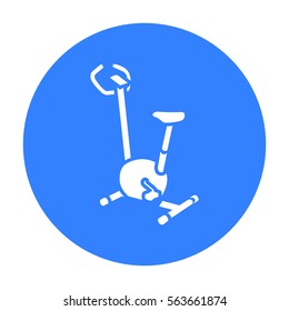 Exercise bike icon black. Single sport icon from the big fitness, healthy, workout black.