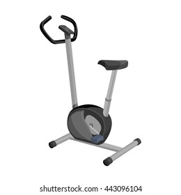 Exercise bike icon cartoon.
