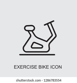 exercise bike icon . Editable outline exercise bike icon from beauty. Trendy exercise bike icon for web and mobile.