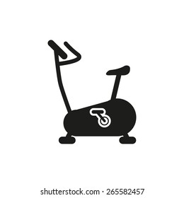 The exercise bike icon. Exercycle symbol. Flat Vector illustration