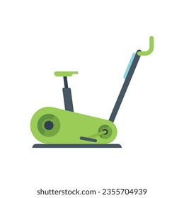 Exercise bike icon flat vector. Active sport. Workout gym isolated