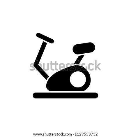 The Exercise bike icon, illustration, vector